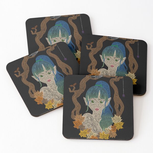 Item preview, Woodland elf line art designed and sold by Cailleachh.