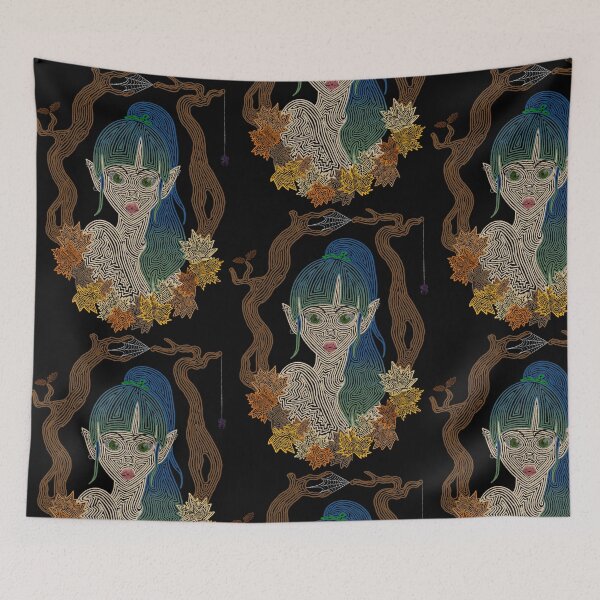 Item preview, Woodland elf line art designed and sold by Cailleachh.