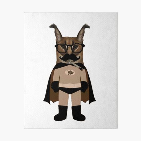 Big Floppa Cat Meme Art Board Print for Sale by momshow