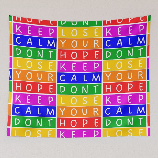Item preview, Keep calm. Don't lose your hope  - Violet to red rainbow designed and sold by RainbowWordLand.