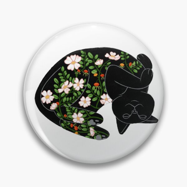 Item preview, Sleeping cat with rose hip designed and sold by Elirobyn.