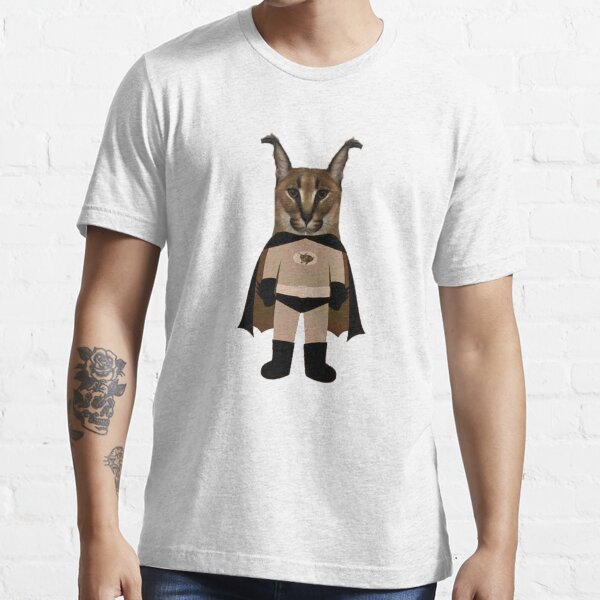 Big Floppa Meme Cat Caracal Cool Cats Caracals Lover Men's Back Print  T-shirt