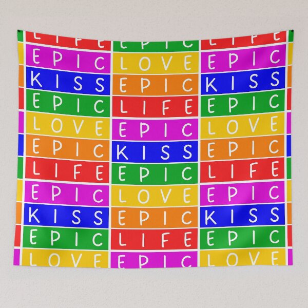 Item preview, Epic kiss. Epic love. Epic life  - Violet to red rainbow designed and sold by RainbowWordLand.