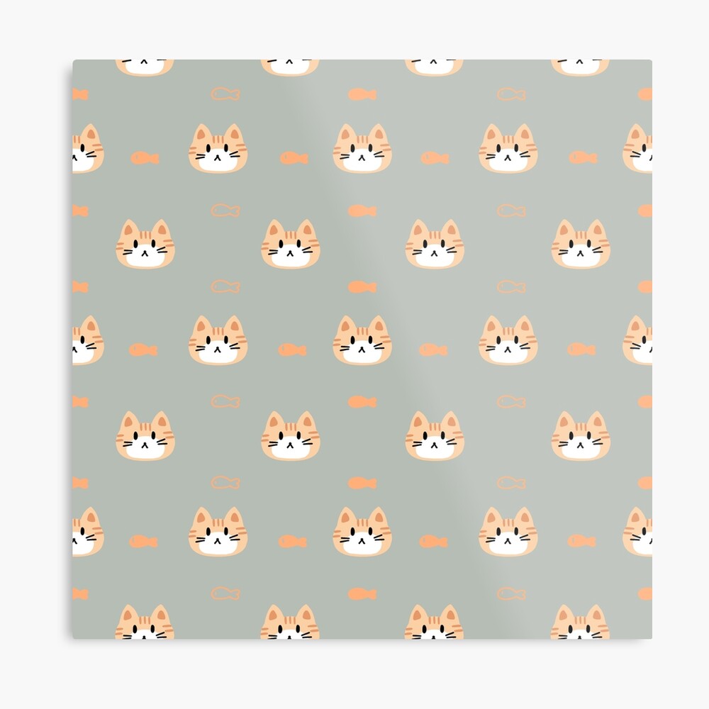 Ginger cat fish food mat pattern cute Pet Mat for Sale by sagecream
