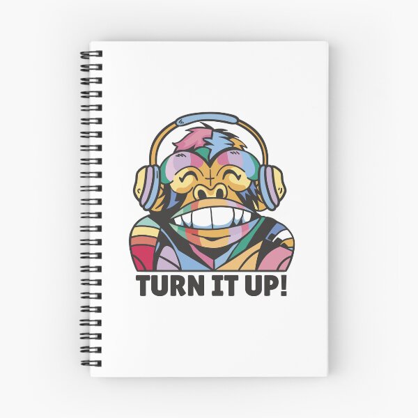 Item preview, Funny monkey with headphones - Turn it up designed and sold by JanooFactory.
