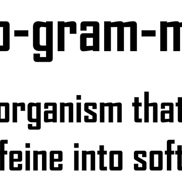 Artwork thumbnail, Programmer Definition- Funny Computing Design by the-elements