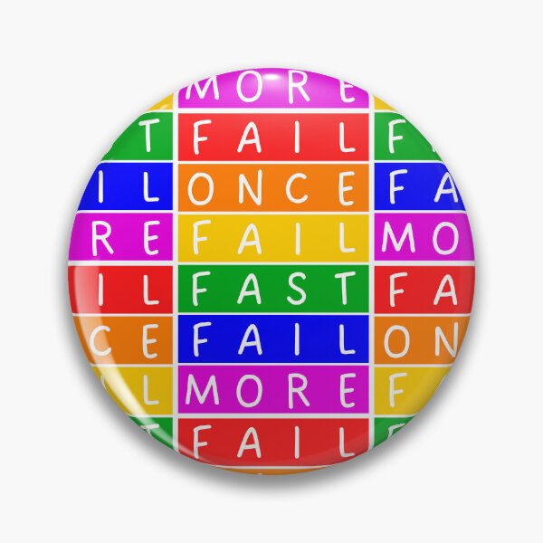 Item preview, Fail once, fail fast, fail more  - Rainbow designed and sold by RainbowWordLand.