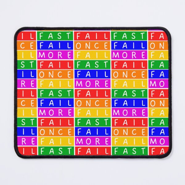 Item preview, Fail once, fail fast, fail more  - Rainbow designed and sold by RainbowWordLand.