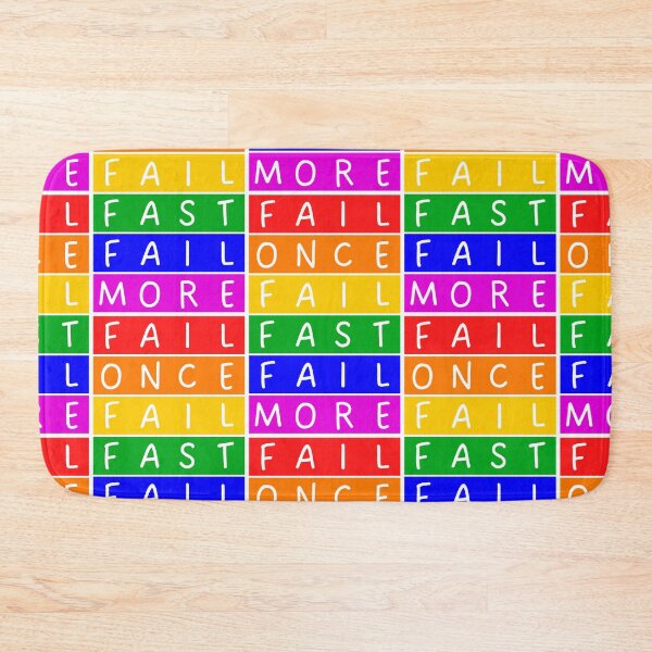 Item preview, Fail once, fail fast, fail more  - Rainbow designed and sold by RainbowWordLand.