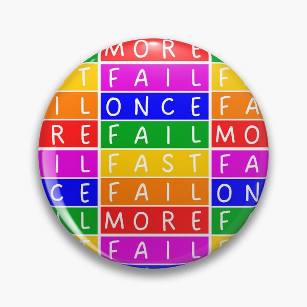 Item preview, Fail once, fail fast, fail more  - Violet to red rainbow designed and sold by RainbowWordLand.