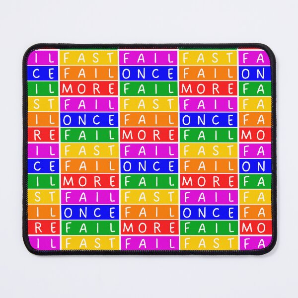 Item preview, Fail once, fail fast, fail more  - Violet to red rainbow designed and sold by RainbowWordLand.