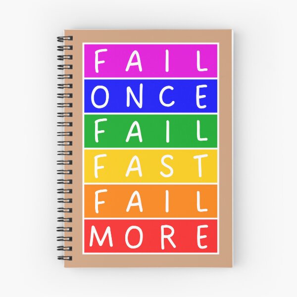 Item preview, Fail once, fail fast, fail more  - Violet to red rainbow designed and sold by RainbowWordLand.