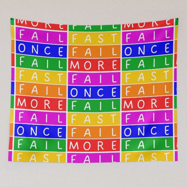 Item preview, Fail once, fail fast, fail more  - Violet to red rainbow designed and sold by RainbowWordLand.