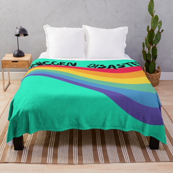 Item preview, Unicorn Disaster Curved Rainbow For Pride Month In Green designed and sold by LuckyKermit.