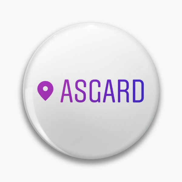 Artikelvorschau, Asgard-Standort-Pin, Geotag entworfen und verkauft von CyberCult Store.