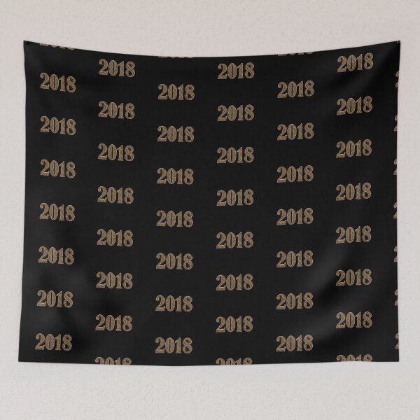 Item preview, Happy New Year 2018 Elegant Gold Glitter Look Numbers designed and sold by URSparklingShop.