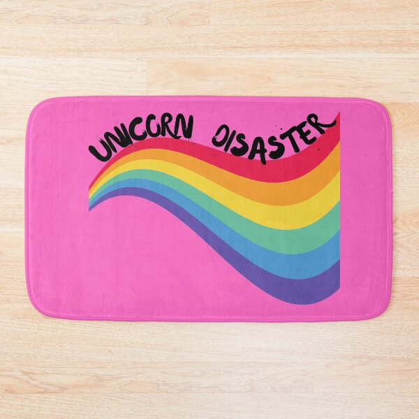 Item preview, Unicorn Disaster Curved Rainbow For Pride Month In Pink designed and sold by LuckyKermit.