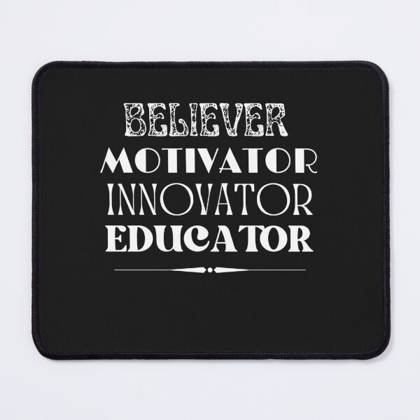 Item preview, Believer Motivator Innovator Educator Retro - Back to School gifts for teachers designed and sold by Rainbow Designs.