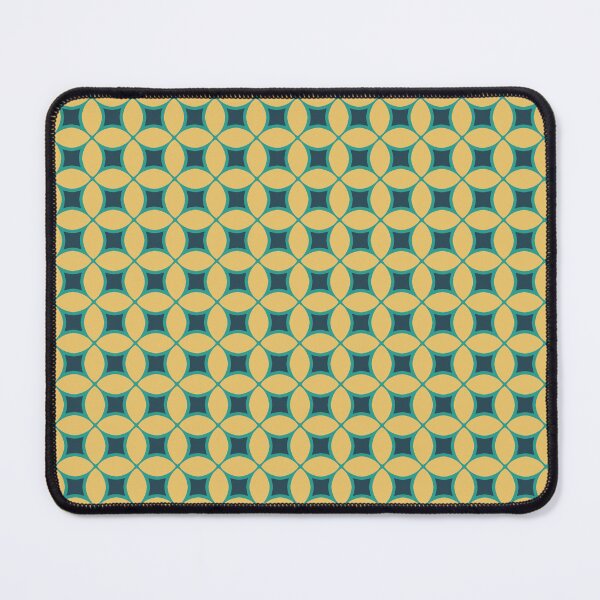 Item preview, Geometric pattern with blue diamonds on light brown background designed and sold by JohnyDas.
