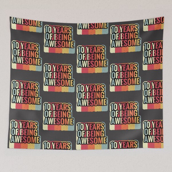 Item preview, 10 Years Of Being Awesome- 10th Birthday Gift Ideas For Kids designed and sold by Assla ⭐⭐⭐⭐⭐.