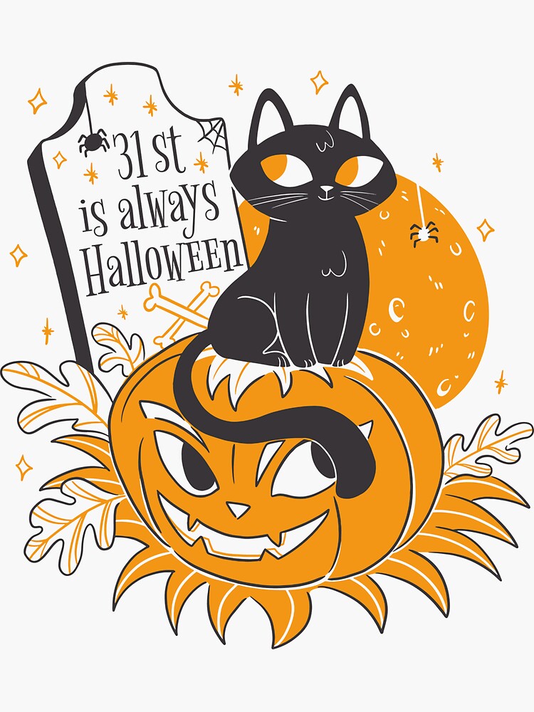 "vintage 31st is always halloween remind" Sticker for Sale by CreatForU