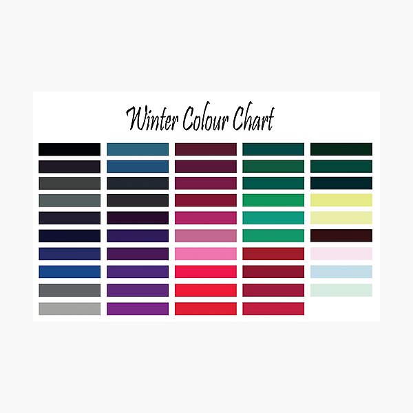 Item preview, Winter type color swatch  - Seasonal Color Palette designed and sold by Divine Ease.