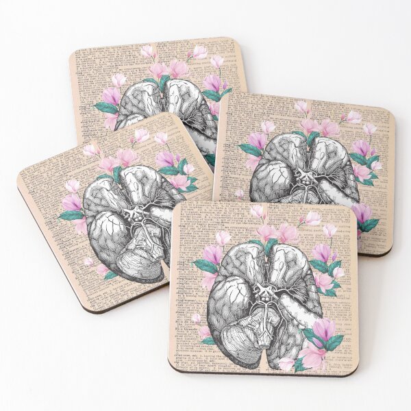 Item preview, Vintage Medical Floral Brain Art designed and sold by Preslava Genova.