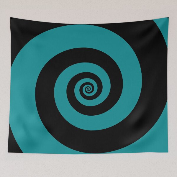 Item preview, Teal and Black Spiral designed and sold by Sparkle-Moth.
