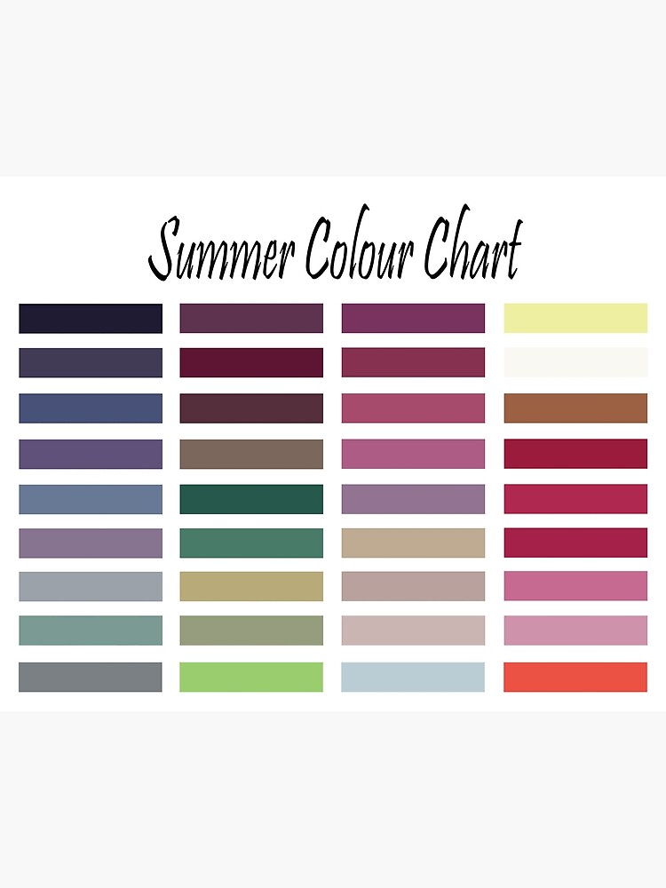Summer color swatch - Color Me Beautiful - Seasonal Color Palette | Poster