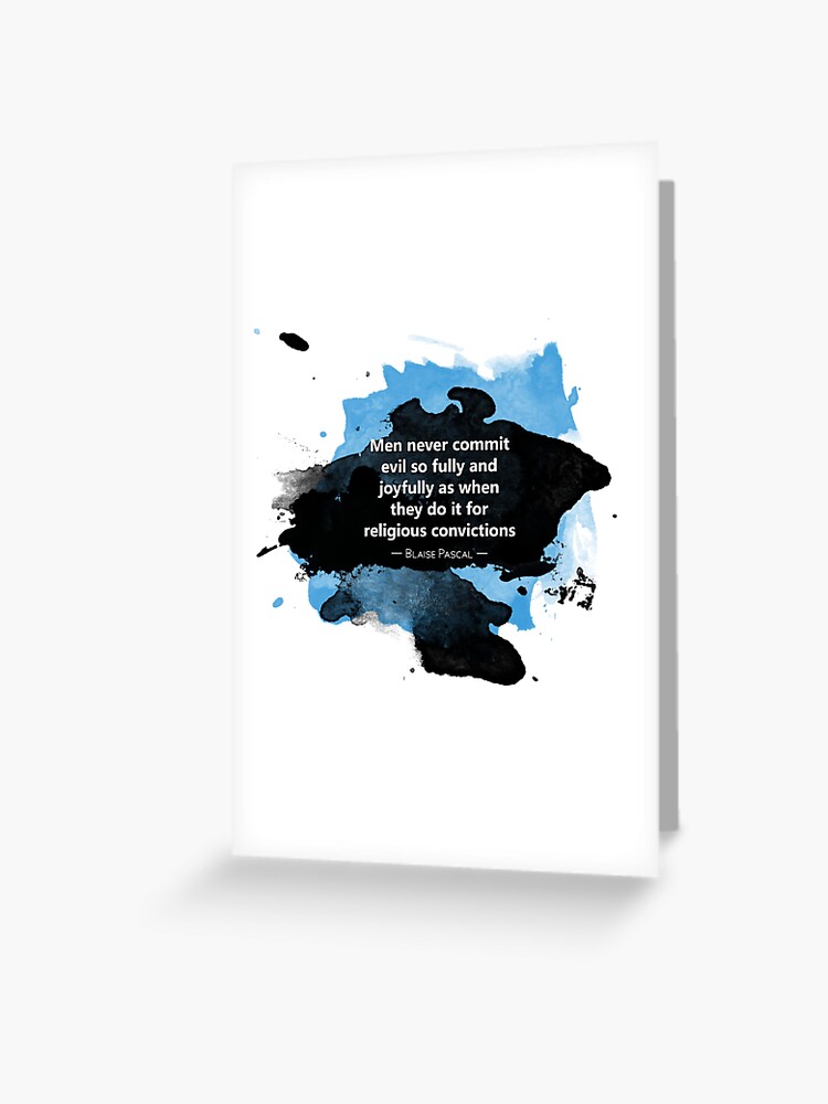 Carte De Vœux Citation De L Atheisme Convictions Religieuses Blaise Pascal Par Thisonashirt Redbubble Carte De Vœux Citation De L Atheisme Convictions Religieuses Blaise Pascal Par Thisonashirt Redbubble
