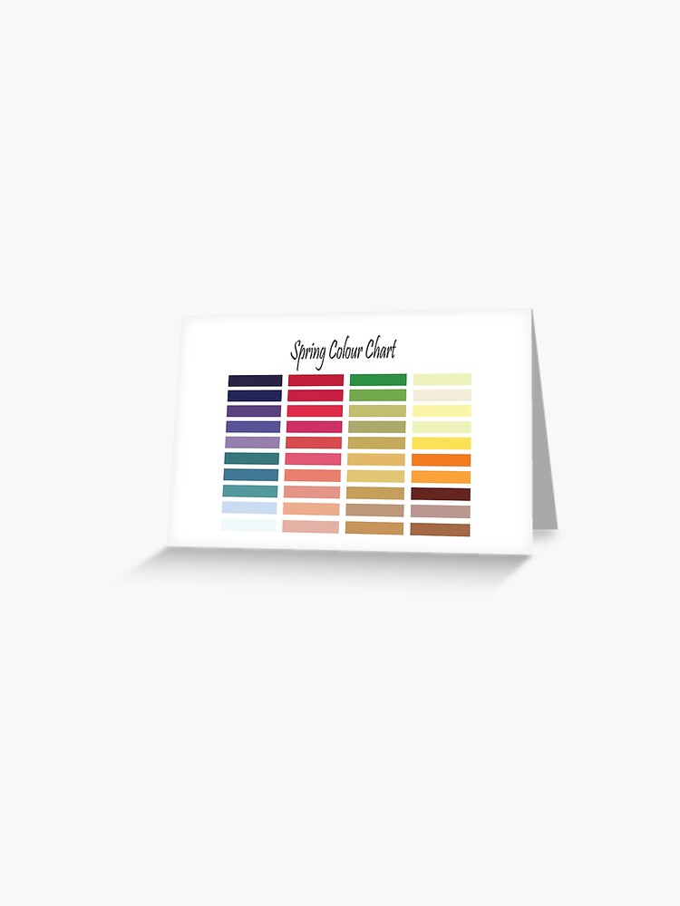 Seasonal Color Palette Card with 30 Colors for Light Spring