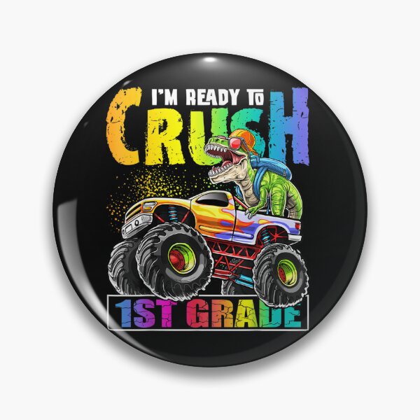 Item preview, Crush 1st Grade Dinosaur Monster Truck Back to School For Boys  designed and sold by anes18.