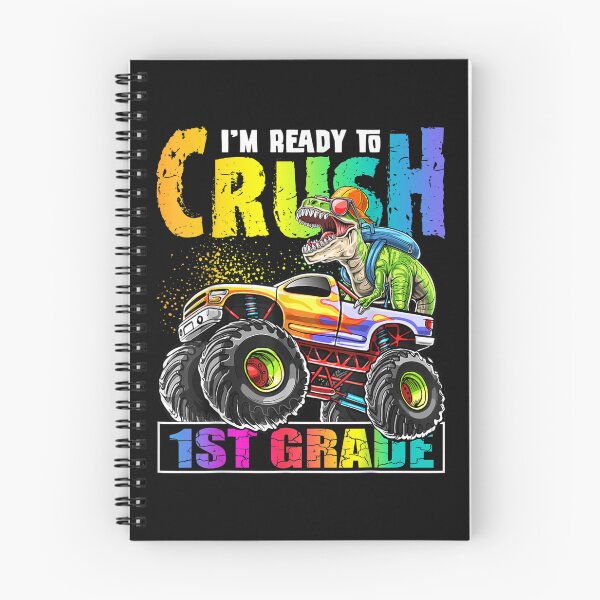 Item preview, Crush 1st Grade Dinosaur Monster Truck Back to School For Boys  designed and sold by anes18.