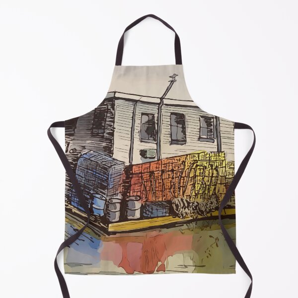Item preview, Lobster traps sitting on the dock in Belfast Maine - WelshDesigns designed and sold by welshdesigns.
