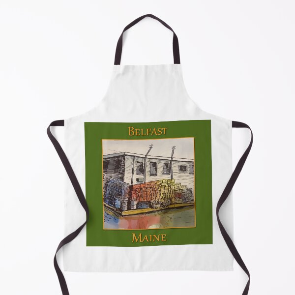 Item preview, Lobster traps sitting on the dock in Belfast Maine - WelshDesigns designed and sold by welshdesigns.