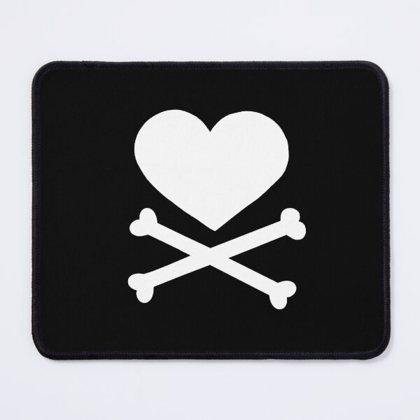 Item preview, White Heart and Cross Bones designed and sold by Blame Emma.