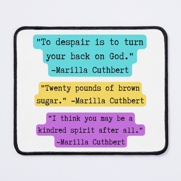 Item preview, Anne of Green Gables | Marilla Cuthbert Quotes | Yellow, Purple, and Teal designed and sold by WordsToArt.
