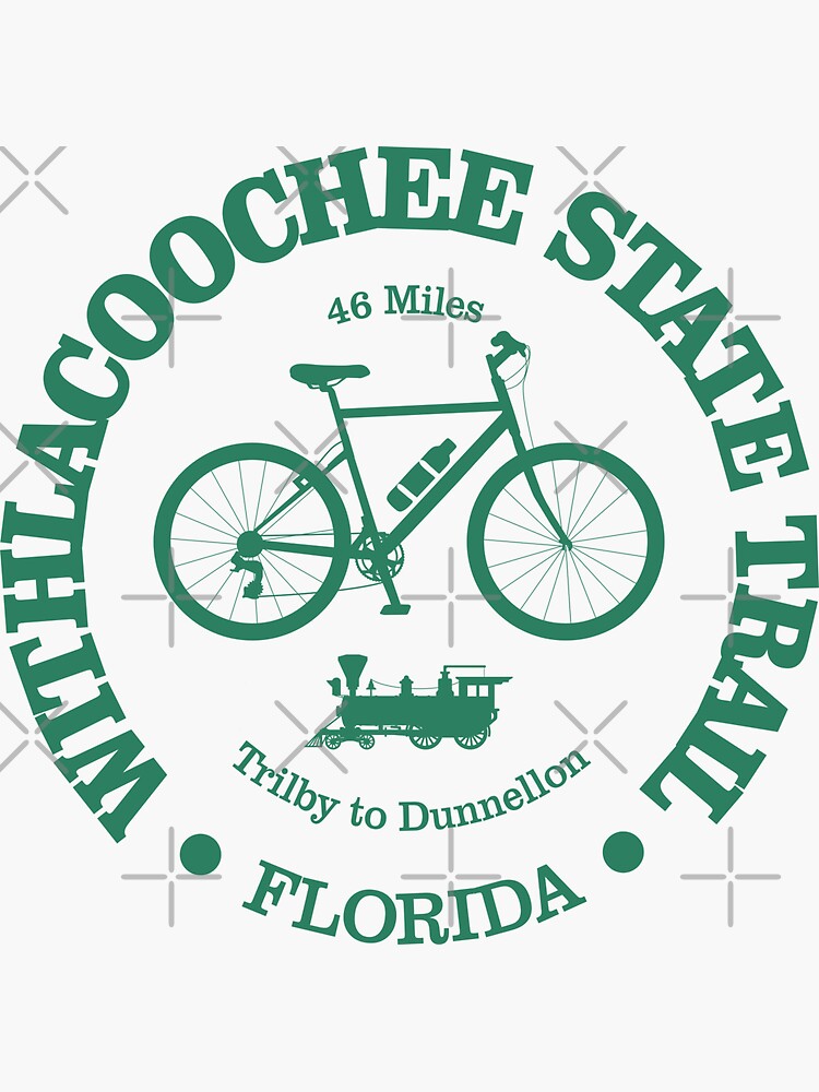 Thumbnail 3 of 3, Sticker, Withlacoochee State Trail (cycling) designed and sold by curranmorgan.