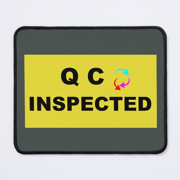 Item preview, QC INSPECTED sign design designed and sold by lobodelnoir.