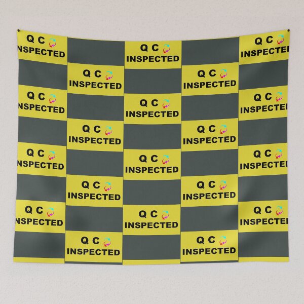 Item preview, QC INSPECTED sign design  designed and sold by lobodelnoir.