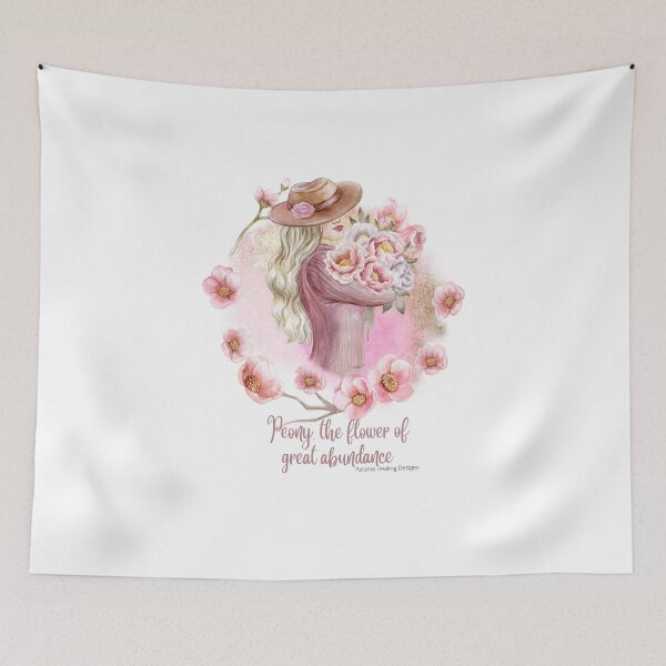 Item preview, Peony abundance, lady with hat designed and sold by PalomaHealing24.