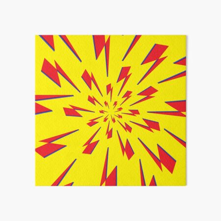 Yellow Lightning Vortex Art Board Print