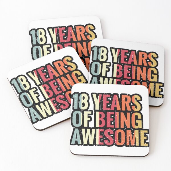 Item preview, 18 Years Of Being Awesome - 18th Birthday Gift Ideas designed and sold by Assla ⭐⭐⭐⭐⭐.