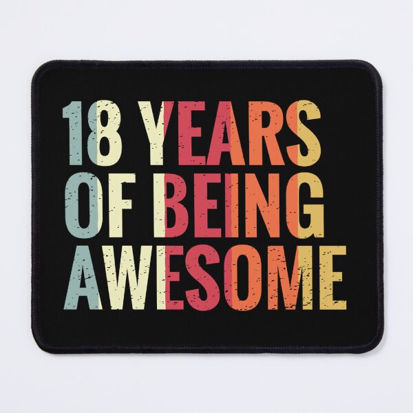 Item preview, 18 Years Of Being Awesome - 18th Birthday Gift Ideas designed and sold by Assla ⭐⭐⭐⭐⭐.