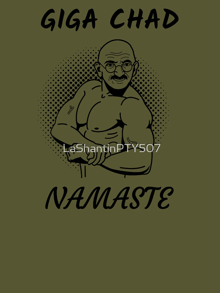 Giga Chad Face, Namaste (Giga Chad Meme) Stickerundefined by  LaShantinPTY507