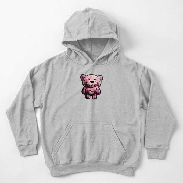 Zombie Creepy Kawaii Teddy Bear 10 Kids Pullover Hoodie
