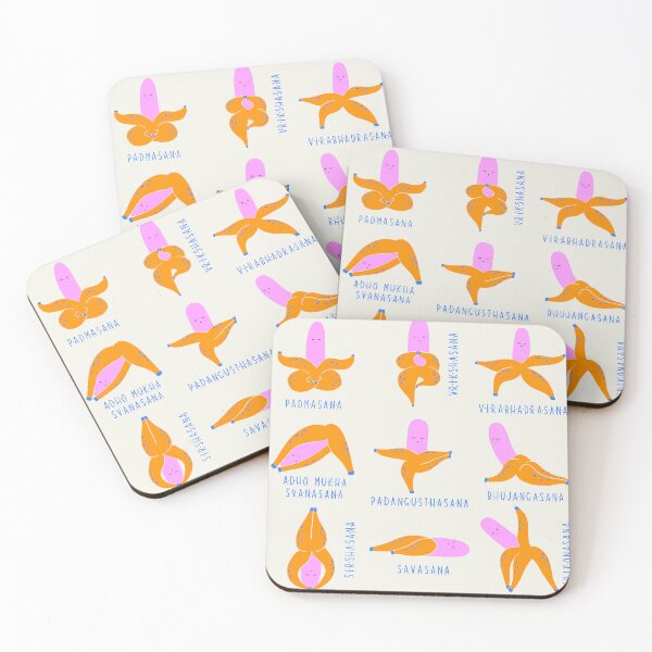Item preview, Bananas Asanas | Fruit Yoga | Pink Bananas designed and sold by CarolFreire.