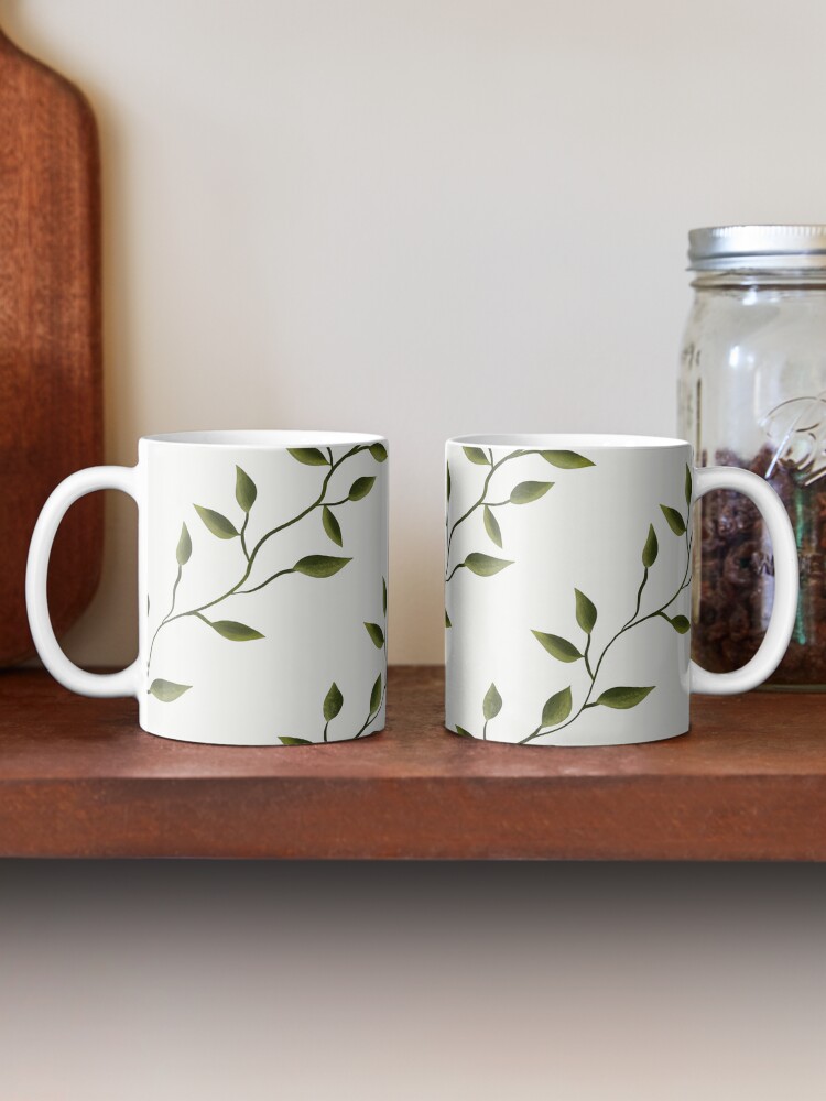 Trendy Leaves Pattern Coffee Mug By Artists Collection - ArtworkFans