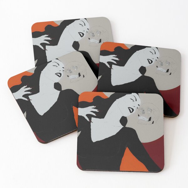 Item preview, Vampira / Goth Woman and Skull Minimalist designed and sold by apopofbeauty.