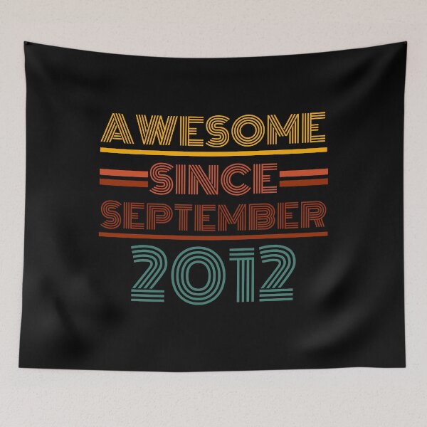Item preview, Awesome Since September 2012, 10th Birthday Retro 10 Years Old Gifts ideas designed and sold by Sasikharn.